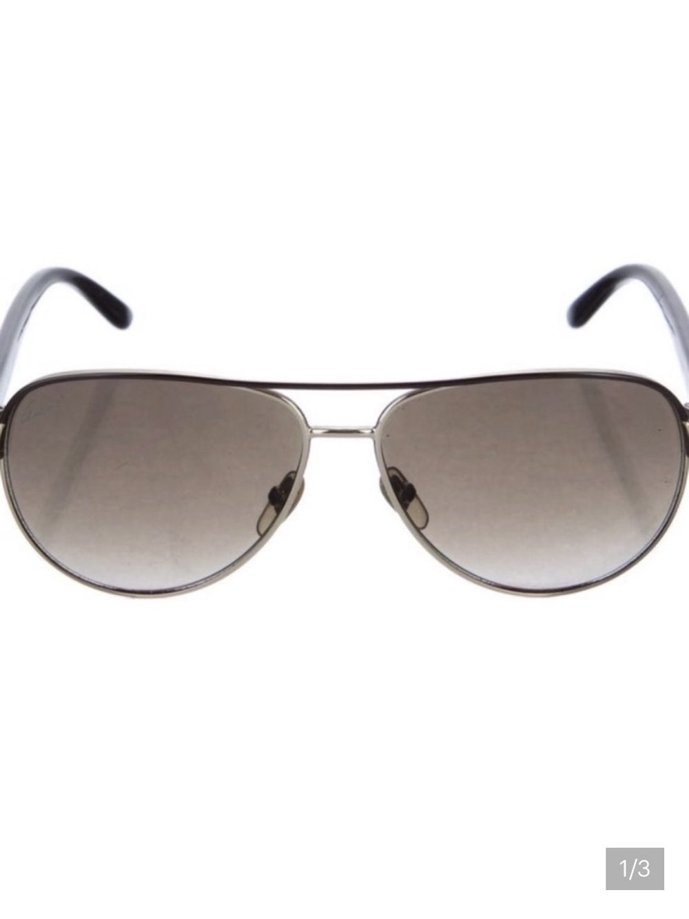 Gucci Brown Gradient Aviator Sunglasses NEW